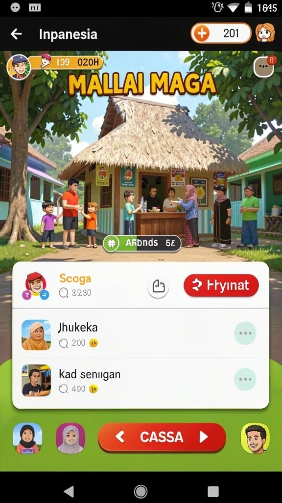 Tampilan level pertama yang penuh warna dan menantang.
