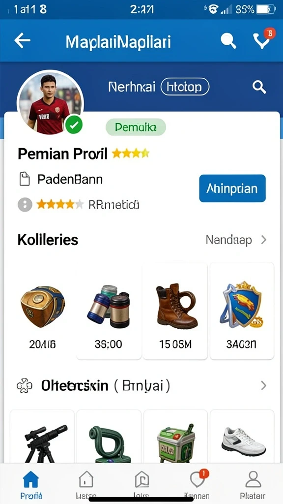 Gambaran karakter pahlawan dalam pertempuran.