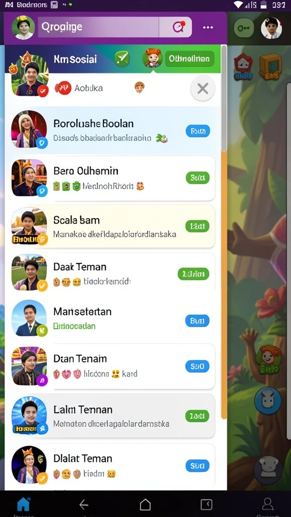 Contoh permainan kartu yang tersedia dalam aplikasi.