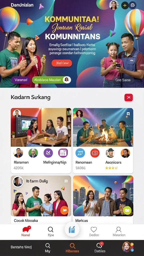Fitur chat untuk bersosialisasi dengan pemain lain.