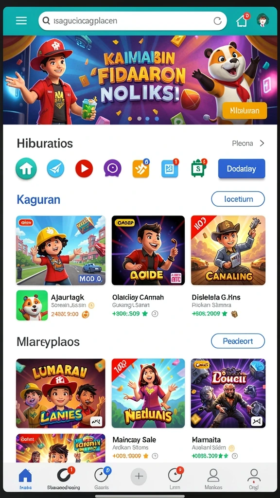 Tampilan antarmuka pengguna KELINCI777 yang menarik.