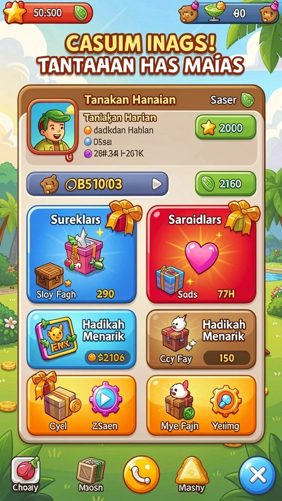 Level permainan yang beragam dan menantang.