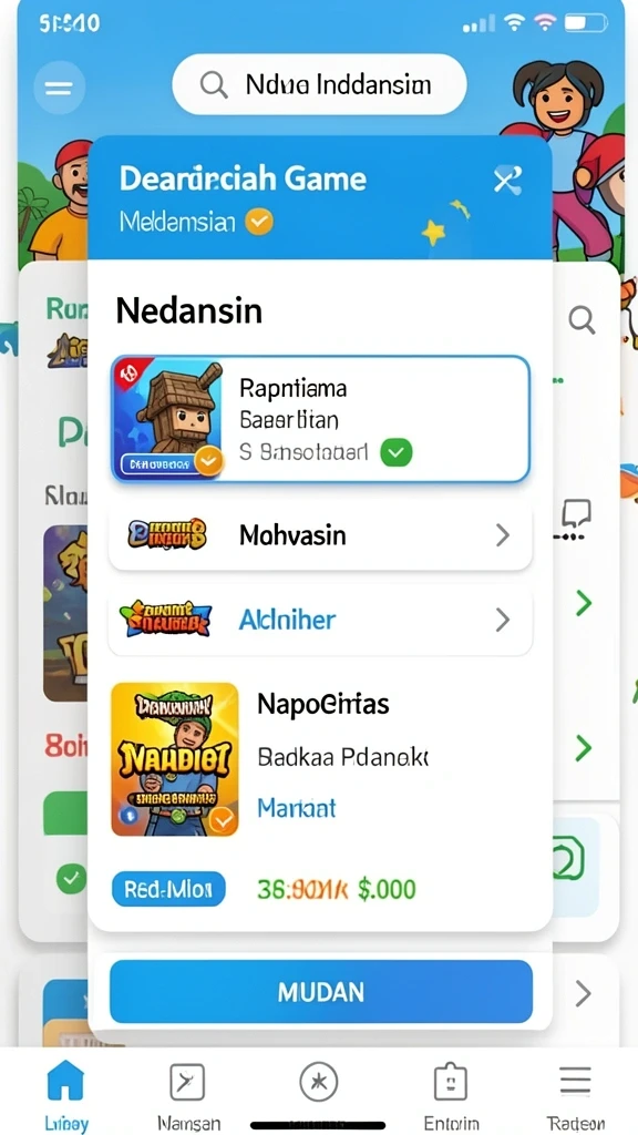 Level dengan berbagai bentuk dan warna yang menarik.