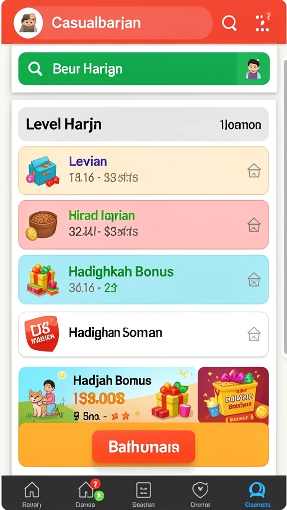 Beragam permainan judi yang bisa dipilih oleh pengguna.