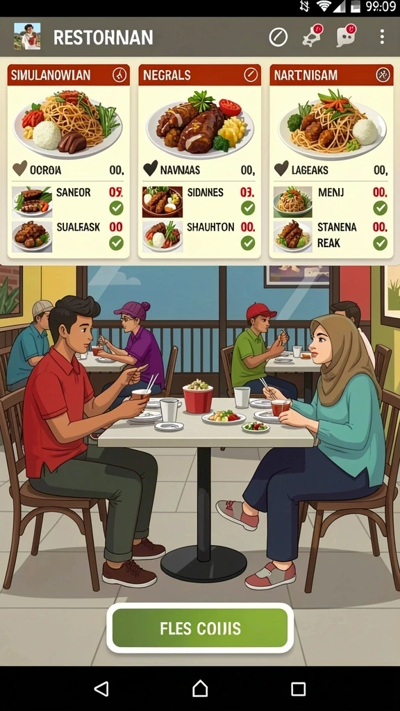 Mode permainan yang kompetitif dan menantang.