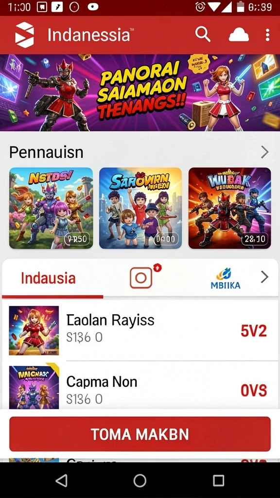 Screenshot dari level menantang dalam SARANG777.