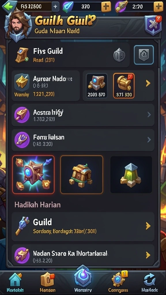 Tampilan awal level yang memukau.