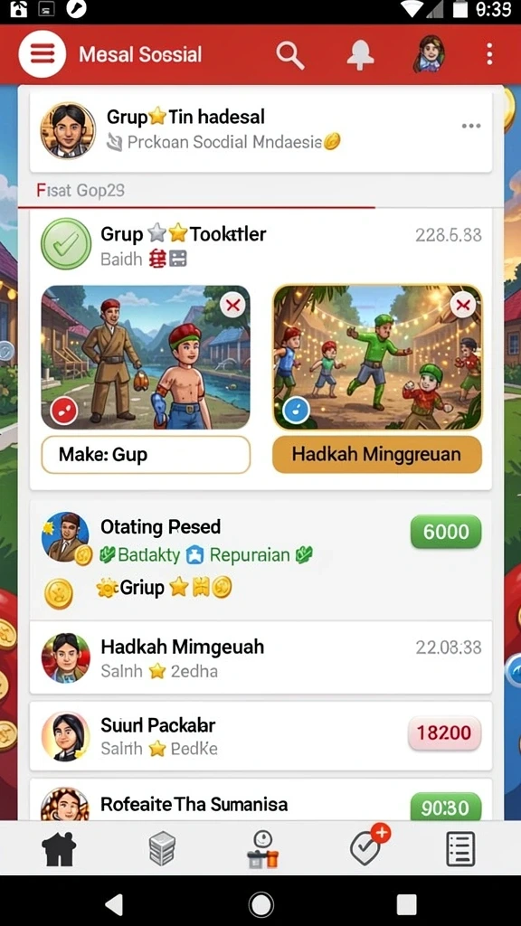 Fitur permainan yang beragam dan mengasyikkan.