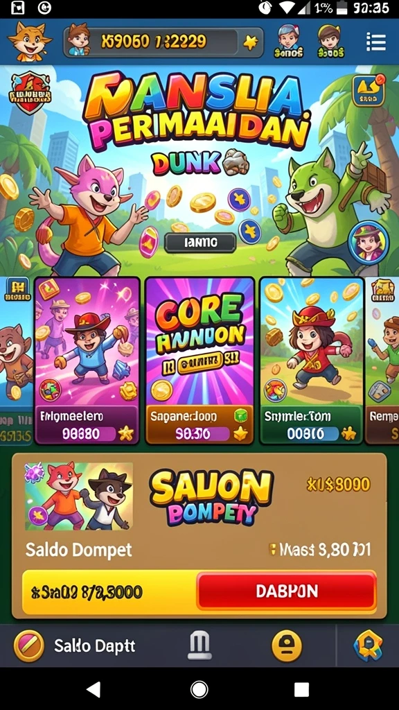 Screenshot ini menampilkan tampilan utama permainan VIRUS88.
